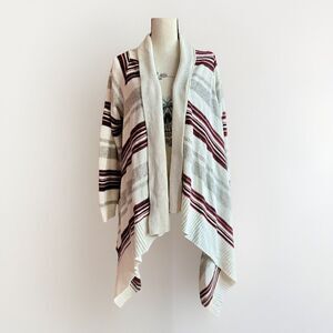 Torrid Women's striped open drape waterfall cardigan sweater duster size 2 2X